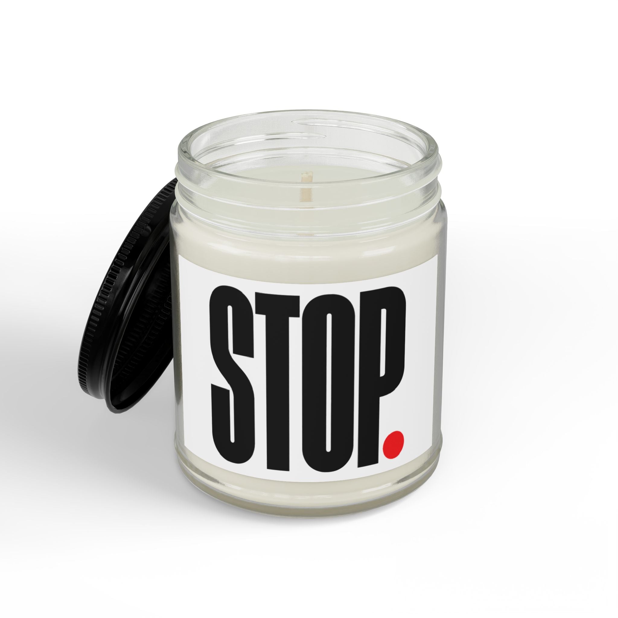 STOP Soy Candle — Scented Jar Candle with Black Lid (4oz & 9oz)